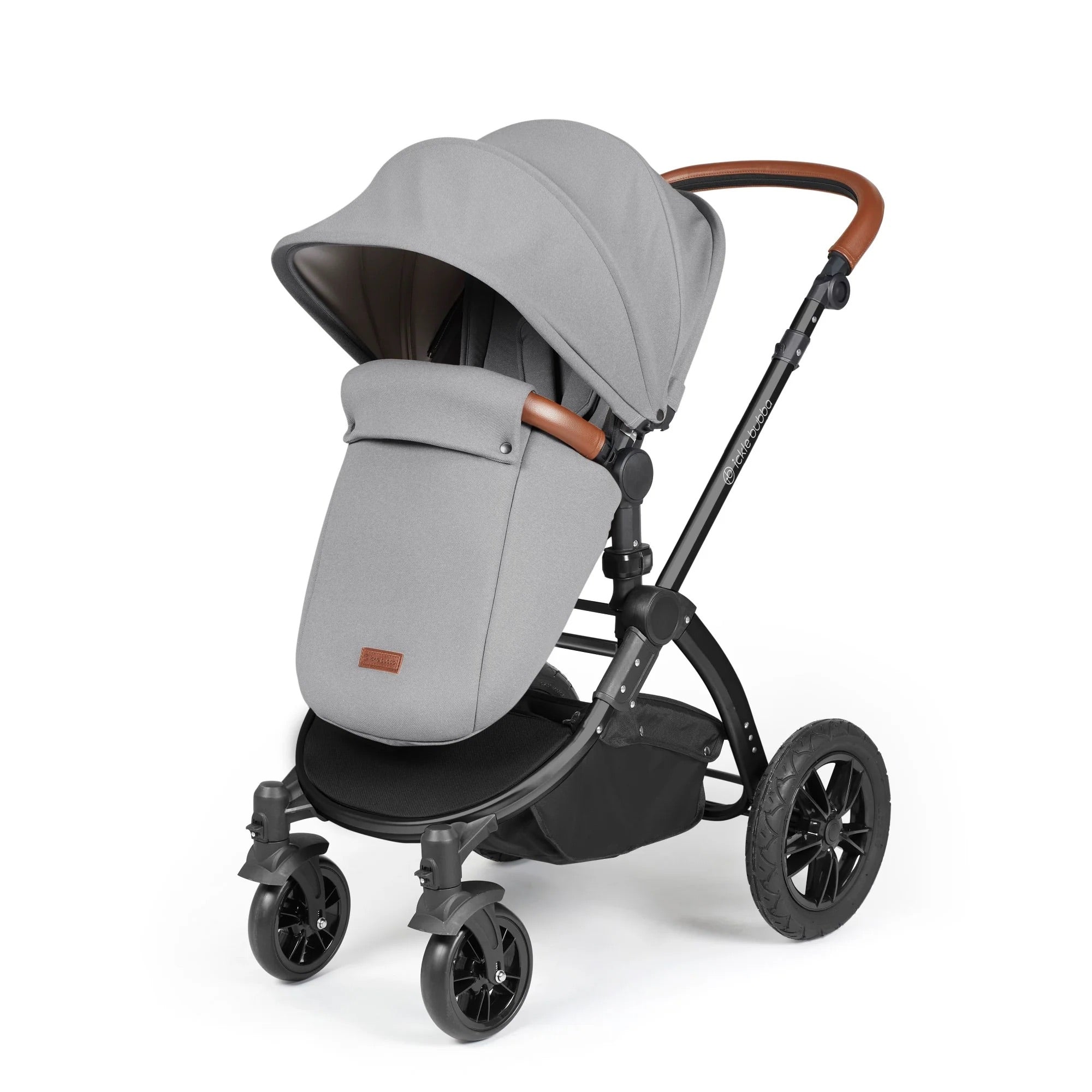 Ickle Bubba Stomp Luxe 2 in 1 Pushchair - Black / Pearl Grey / Tan - For Your Little One