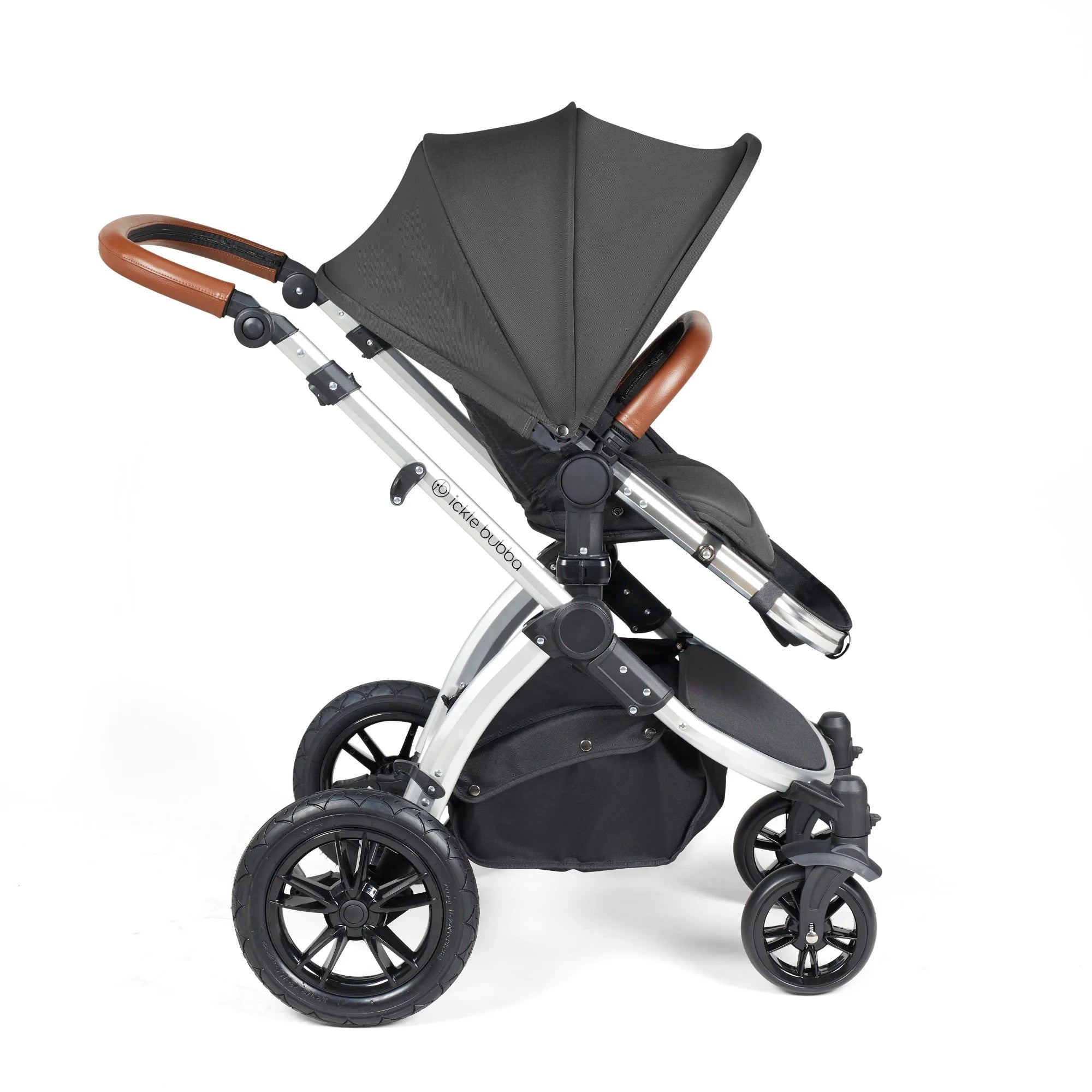 Ickle Bubba Stomp Luxe 2 in 1 Pushchair - Silver / Charcoal Grey / Tan - For Your Little One