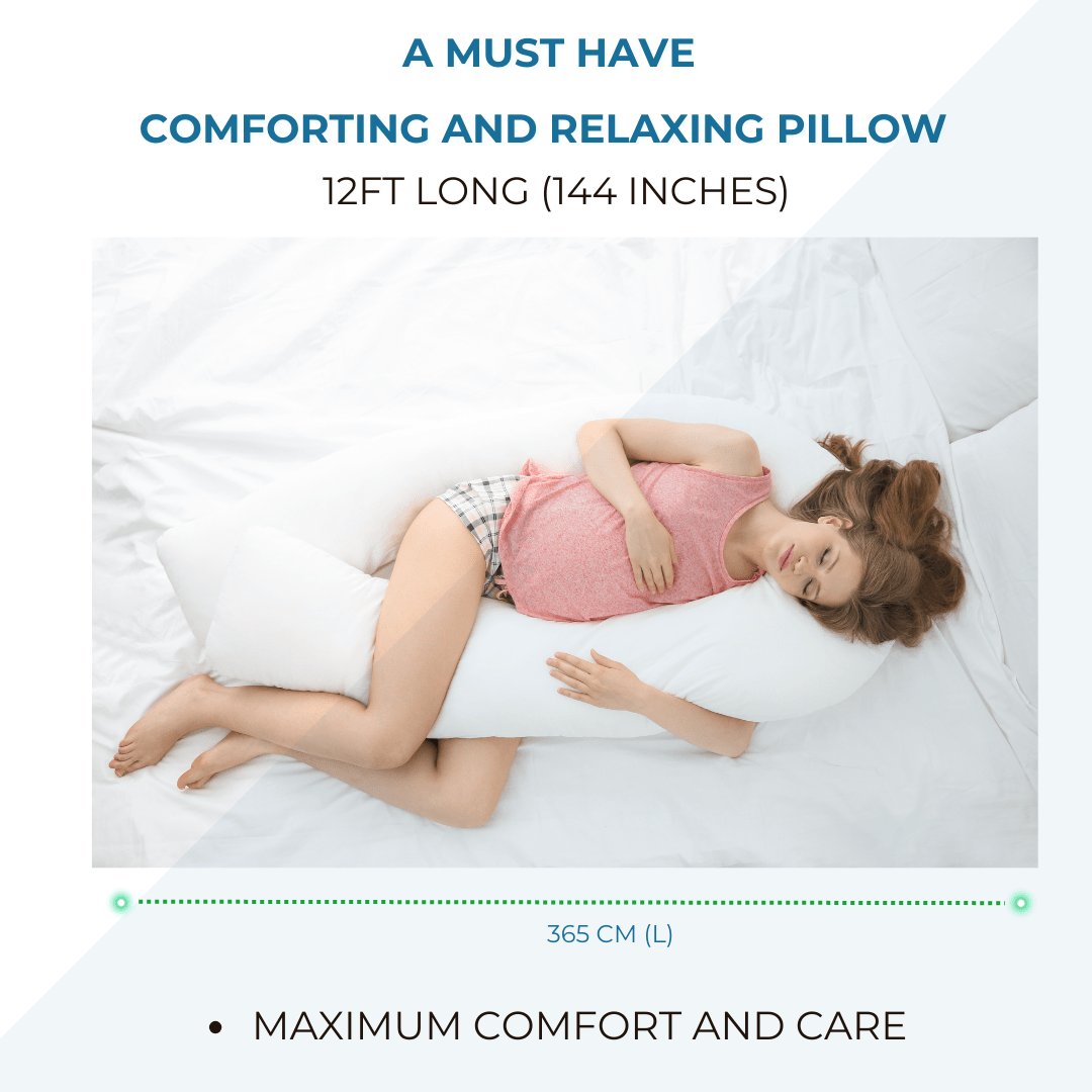 12 Ft Maternity Pillow And Case - Grey Floral - For Your Little One