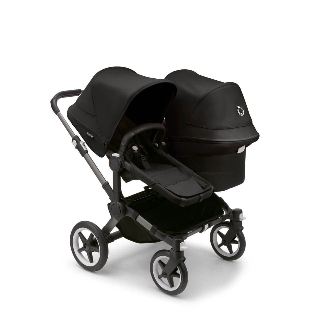 Bugaboo Donkey 5 Duo Pushchair on Graphite/Black Chassis - Choose Your Colour - Midnight Black | For Your Little One