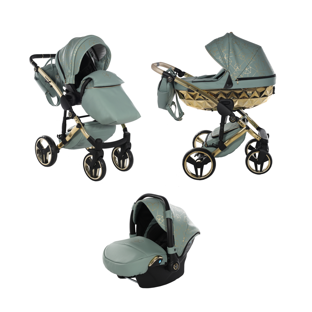 Junama Heart 3 In 1 Travel System - Green - For Your Little One