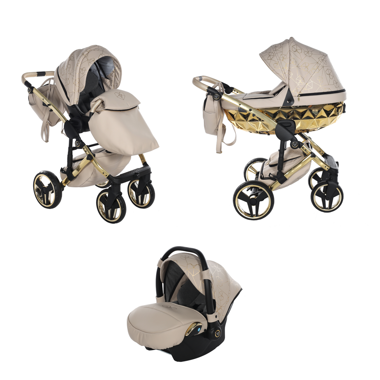 Junama Heart 3 In 1 Travel System - Beige - No | For Your Little One