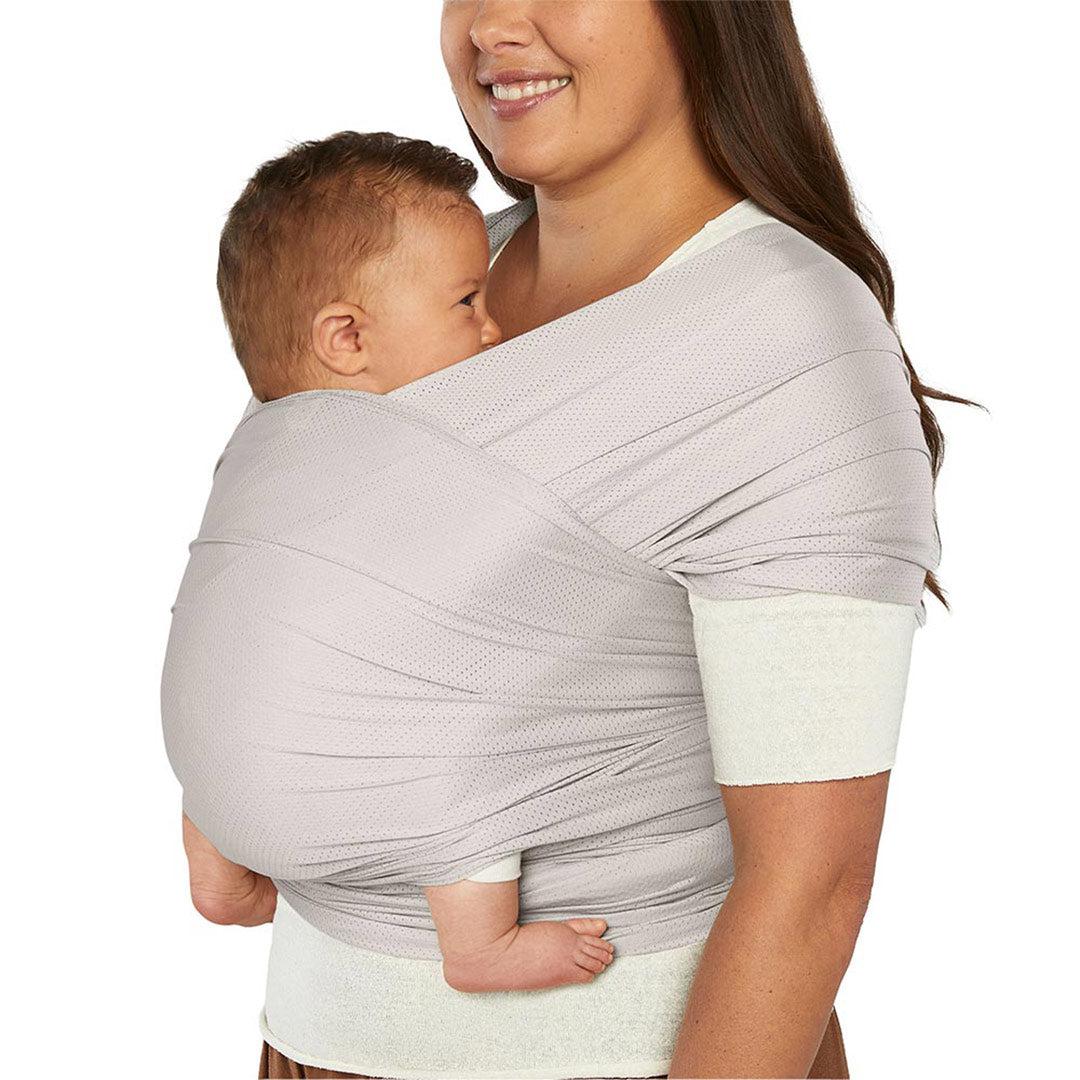 Ergobaby Carrier Aura Wrap Sustainable Mesh- Soft Grey - For Your Little One