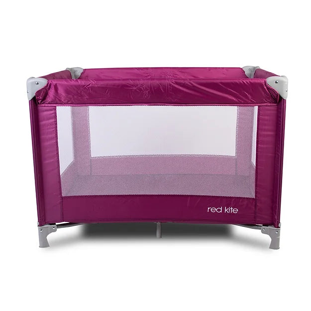 Red Kite Sleeptight Travel Cot - Raspberry -  | For Your Little One
