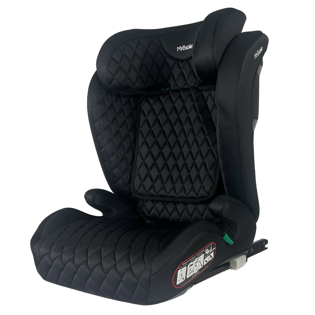 My Babiie MBCS23 i-Size (100-150cm) High Back Booster Car Seat - Billie Faiers Quilted Black - For Your Little One