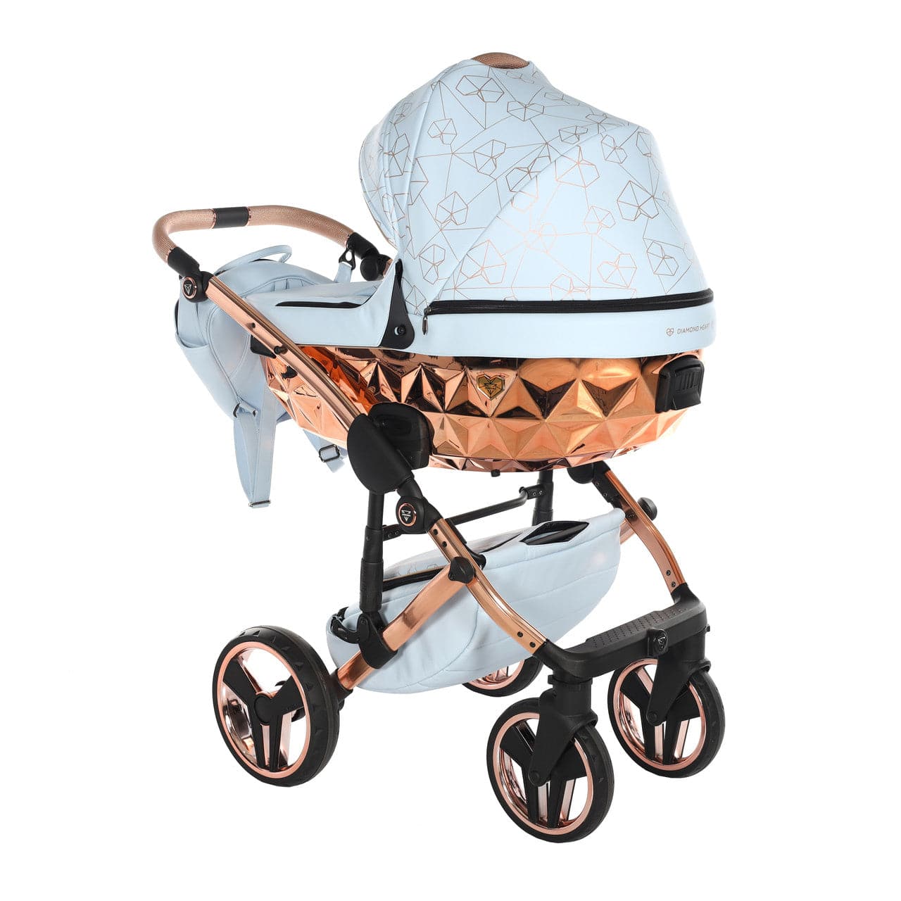 Junama Heart 2 In 1 Pram - Baby Blue - For Your Little One