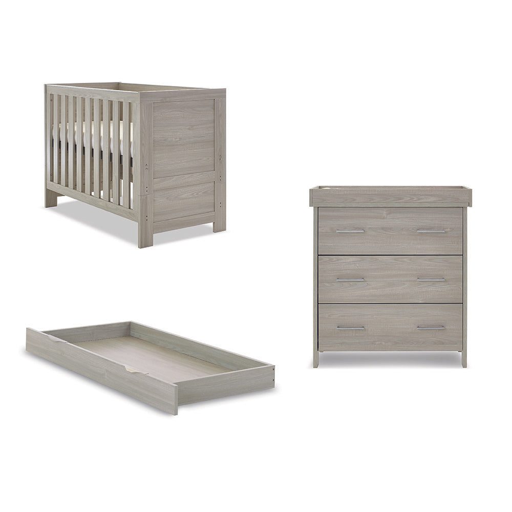 Obaby Nika Mini 2 Piece Room Set & Underdrawer - Grey Wash -  | For Your Little One