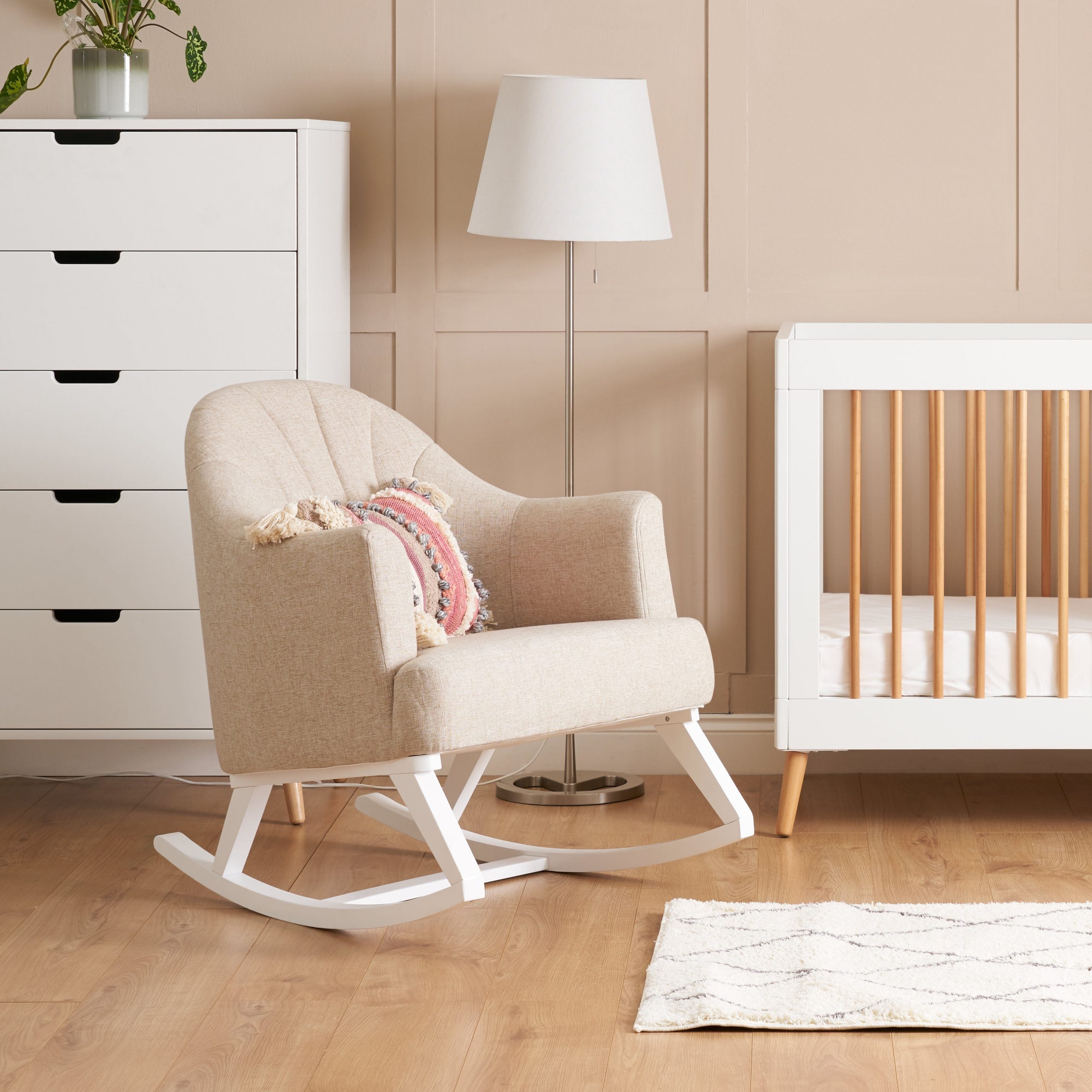Obaby Round Back Rocking Chair - Oatmeal -  | For Your Little One