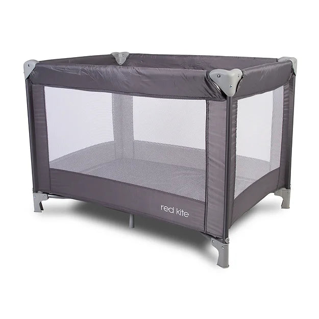 Red Kite Sleeptight Travel Cot - Grey -  | For Your Little One
