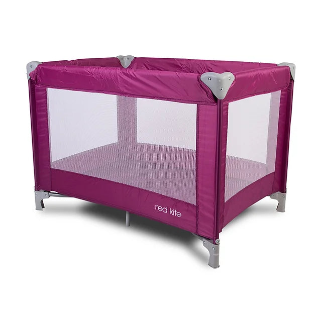 Red Kite Sleeptight Travel Cot - Raspberry -  | For Your Little One