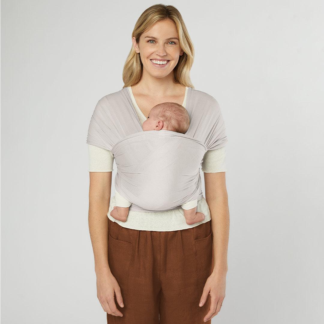 Ergobaby Carrier Aura Wrap Sustainable Mesh- Soft Grey -  | For Your Little One