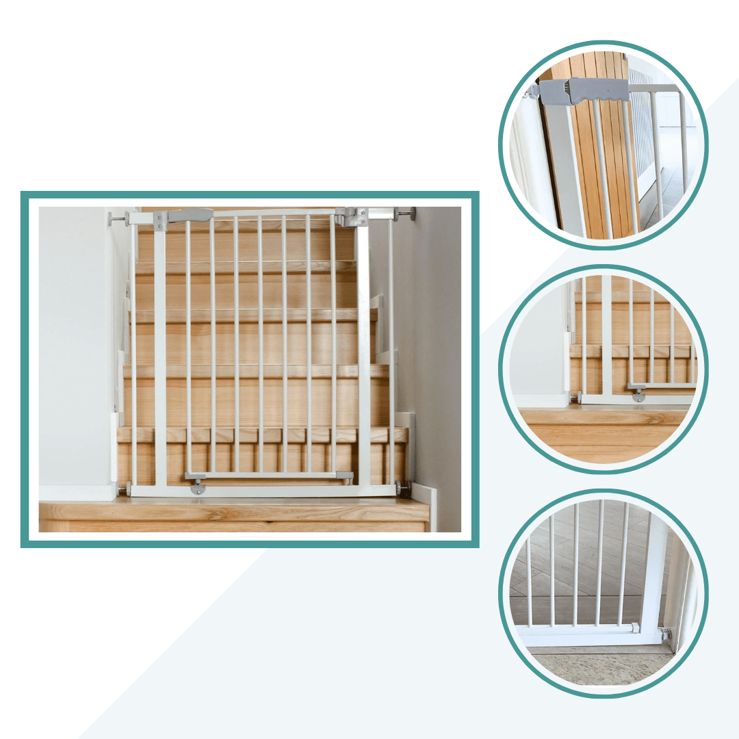 2x FYLO Baby Safety Stair Gate Pressure Fit 78 - 114cm Extra Wide - For Your Little One