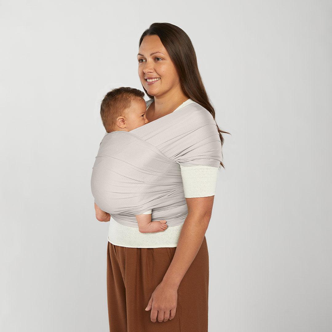Ergobaby Carrier Aura Wrap Sustainable Mesh- Soft Grey - For Your Little One