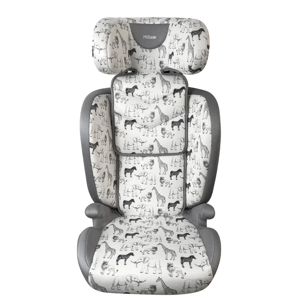 My Babiie MBCS23 i-Size (100-150cm) High Back Booster Car Seat - Samantha Faiers Safari - For Your Little One