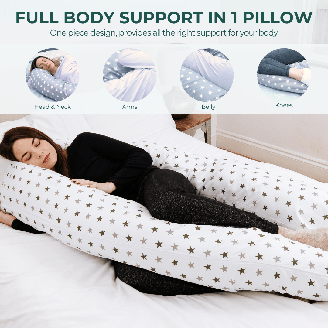 6 Ft Maternity Pillow And Case - Cream - For Your Little One