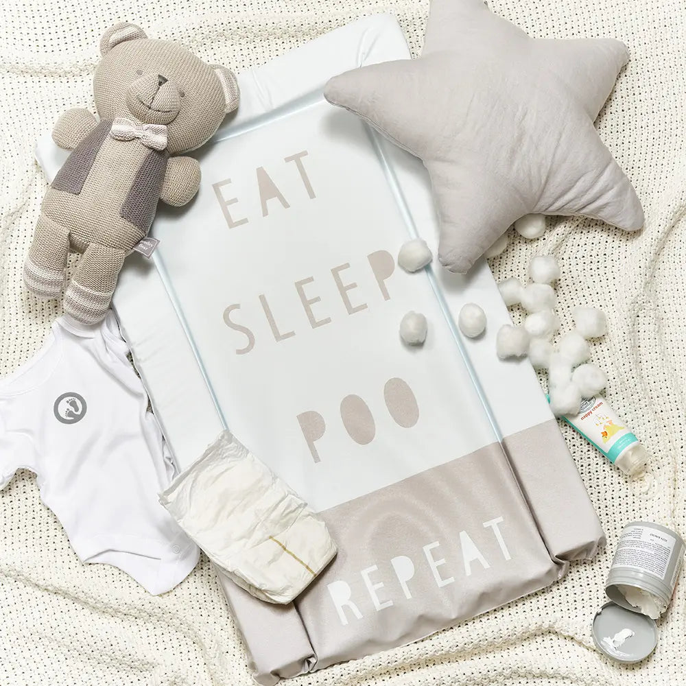 Obaby Changing Mat – Eat Sleep Repeat Grey -  | For Your Little One