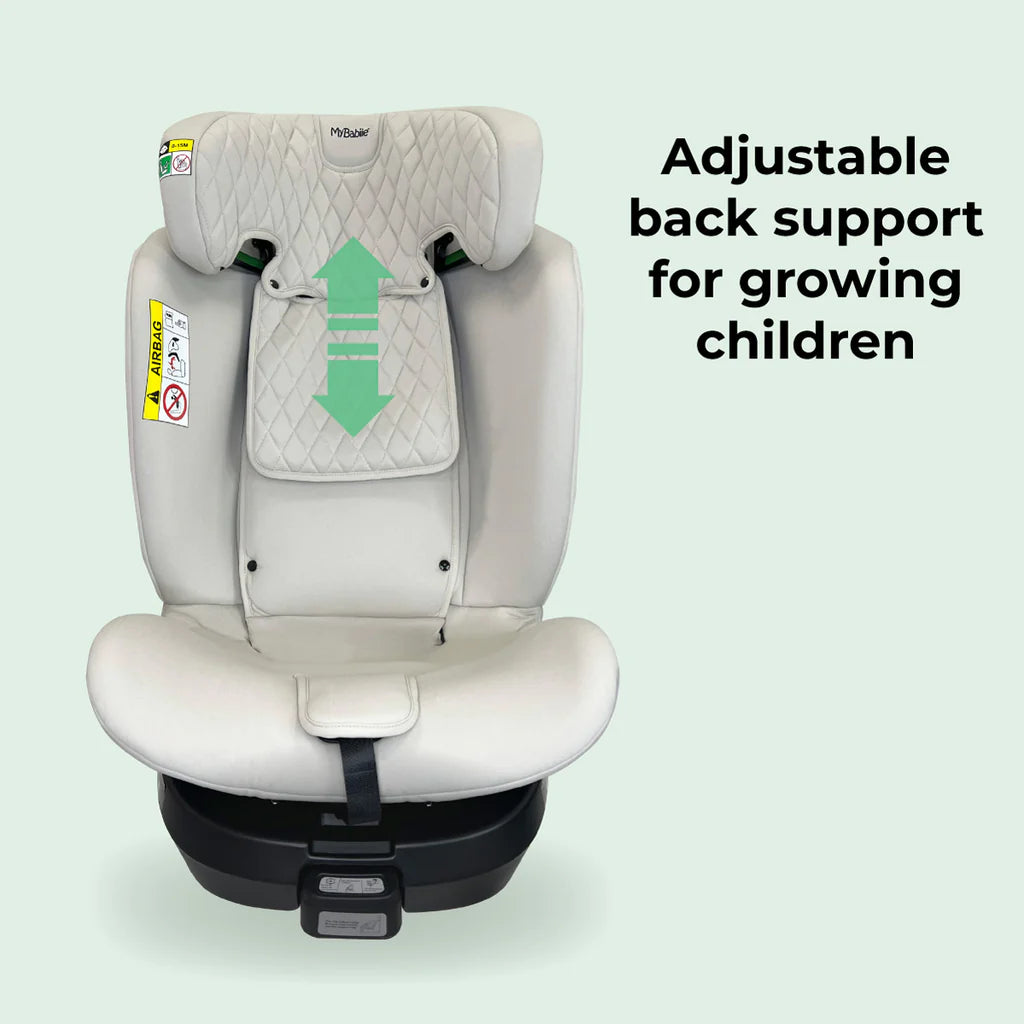 My Babiie MBCSSPIN i-Size (40-150cm) Spin Car Seat - Dani Dyer Stone - For Your Little One