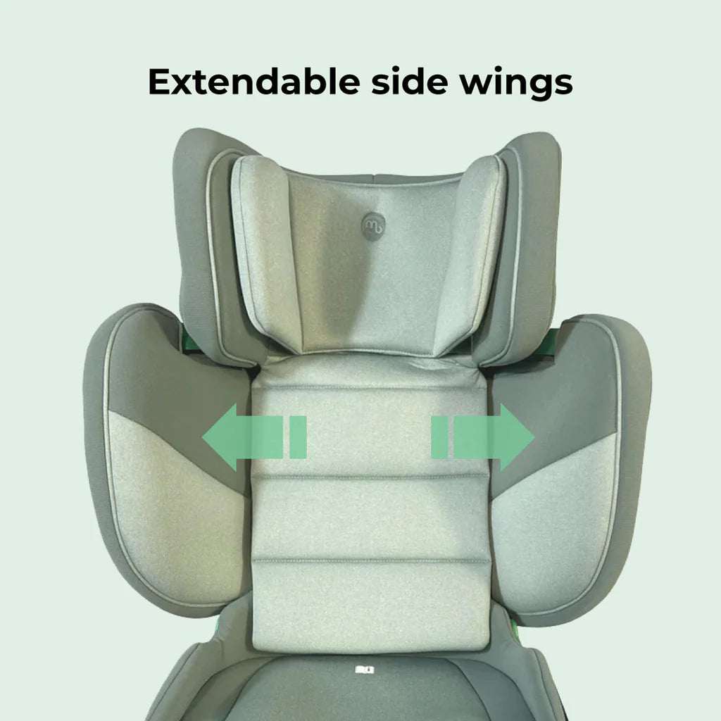 My Babiie MBCS23 i-Size (100-150cm) Compact High Back Booster Car Seat - Green - For Your Little One