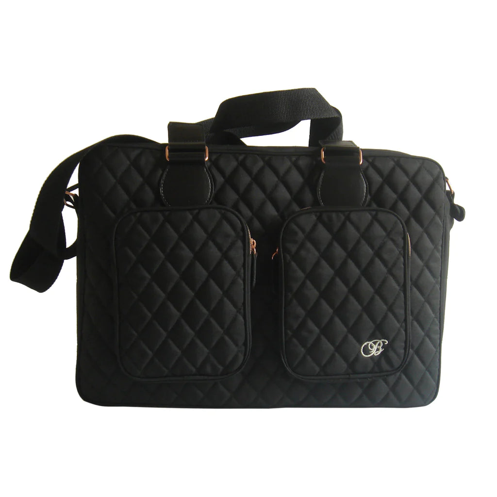 My Babiie Billie Faiers Black Quilted Deluxe Baby Changing Bag - For Your Little One
