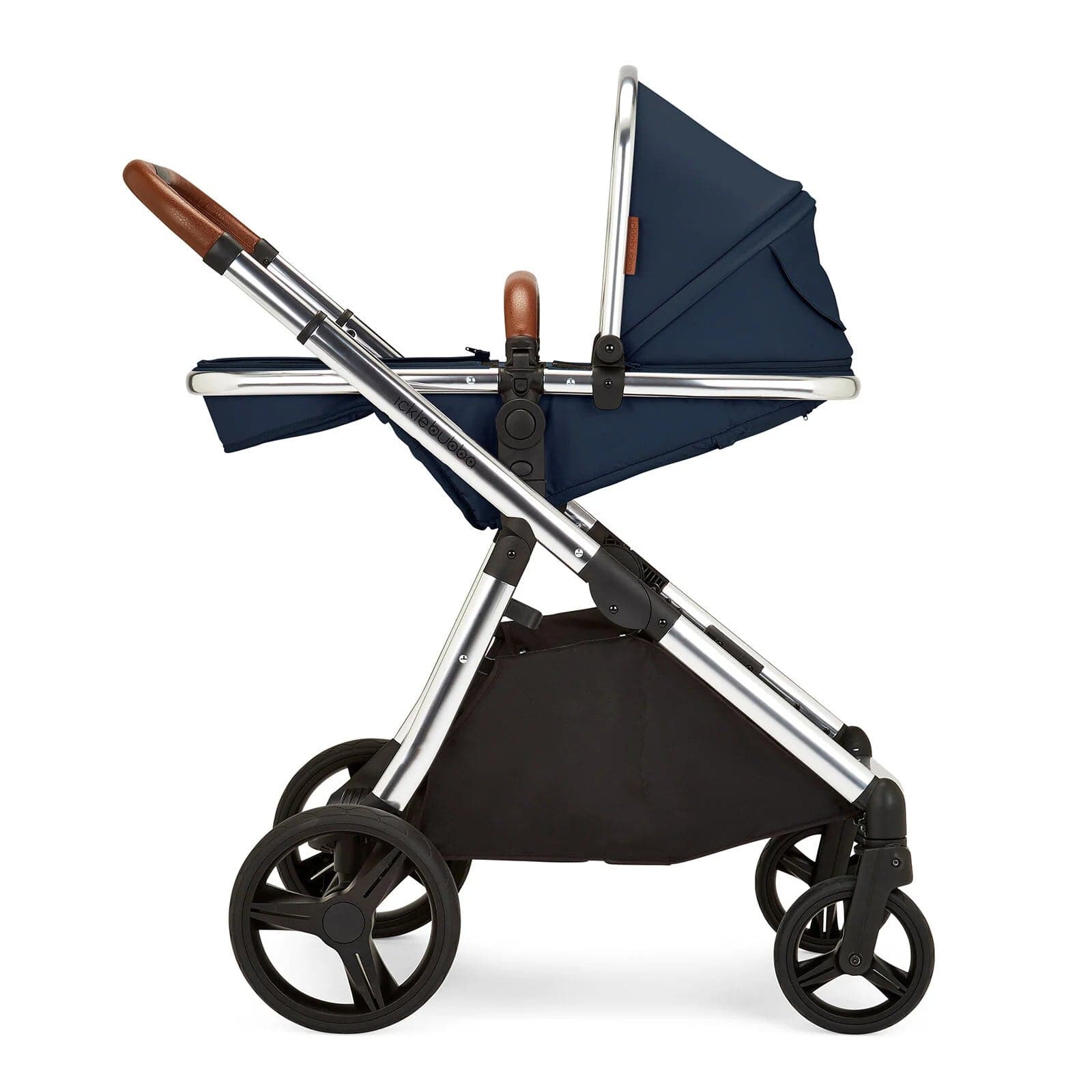 Ickle Bubba Eclipse 2 In 1 Carrycot & Pushchair - Chrome / Midnight Blue / Tan - For Your Little One