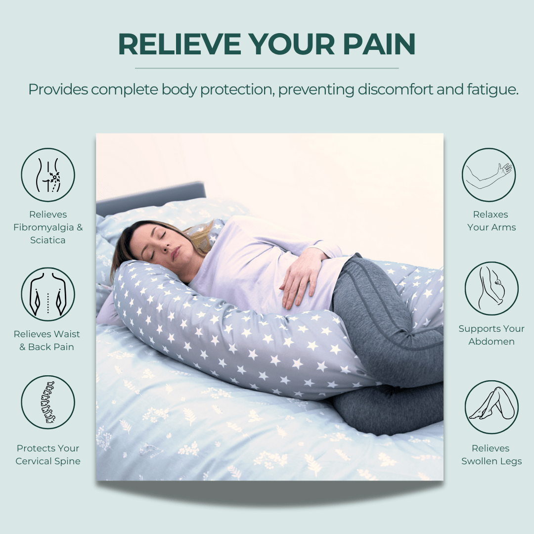 9 Ft Maternity Pillow And Case - Light Blue - For Your Little One