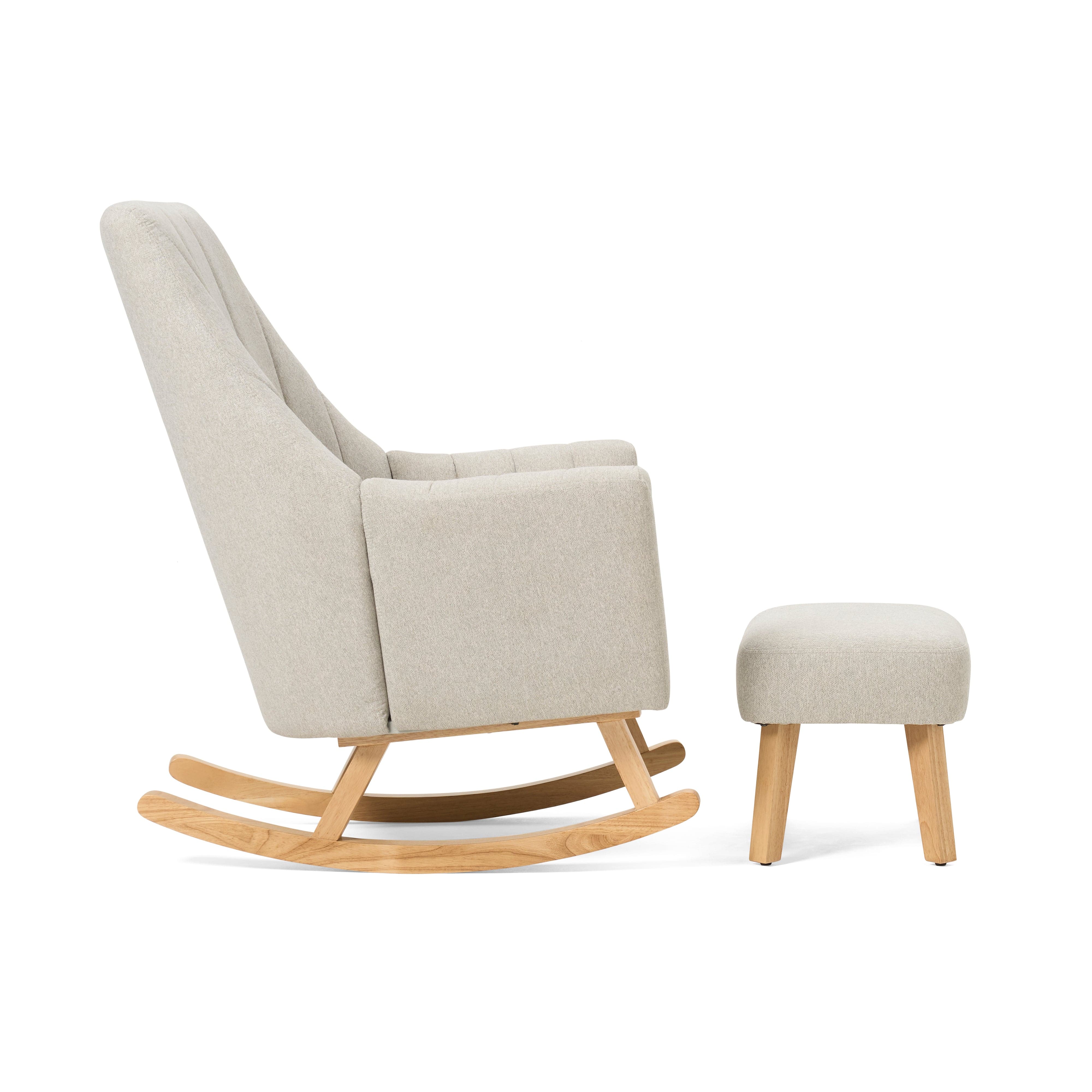Tutti Bambini Jonah Rocking Chair & Foot Stool - Pebble - For Your Little One