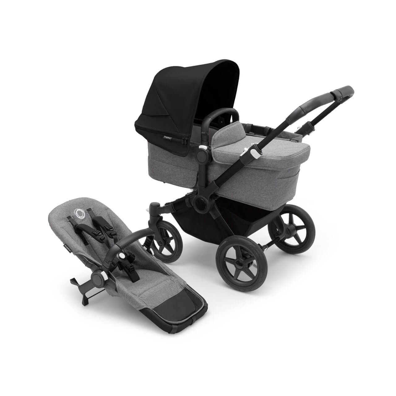 Bugaboo Donkey 5 Twin Pushchair on Black/Grey Chassis - Choose Your Colour - For Your Little One