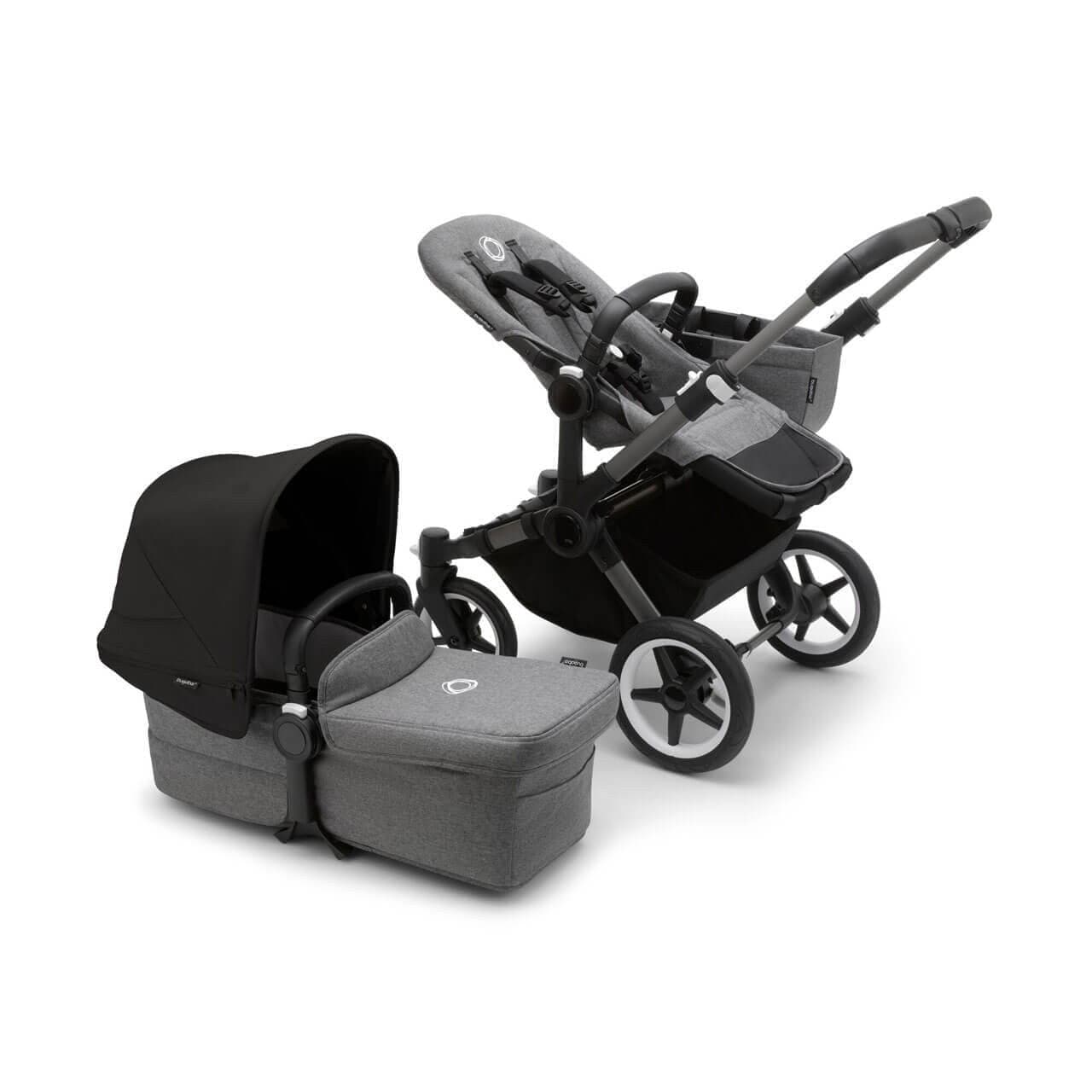 Bugaboo Donkey 5 Twin Pushchair on Graphite/Grey Chassis - Choose Your Colour - For Your Little One