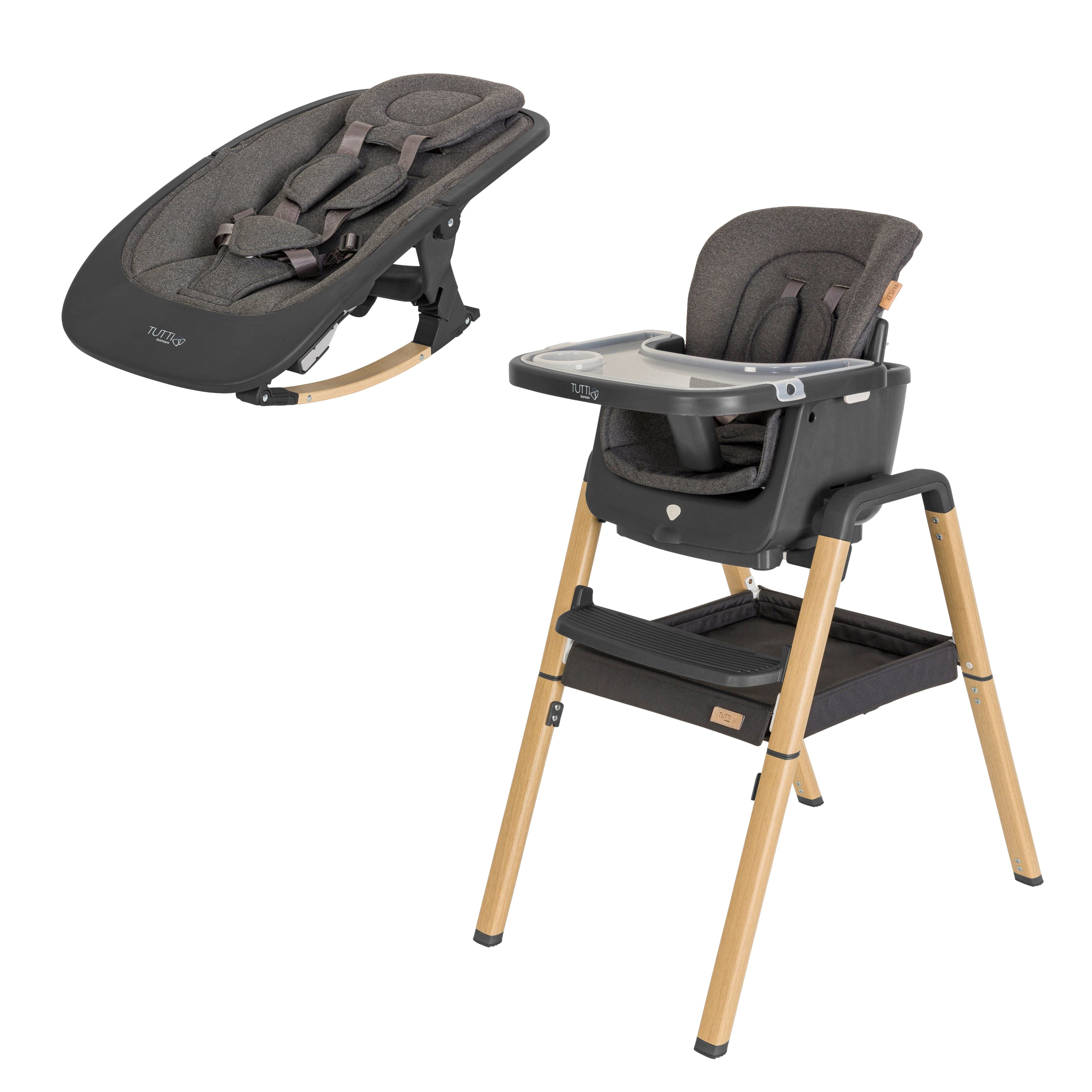 Tutti Bambini Nova Birth to 12 Years Complete Highchair Package - Grey/Oak -  | For Your Little One