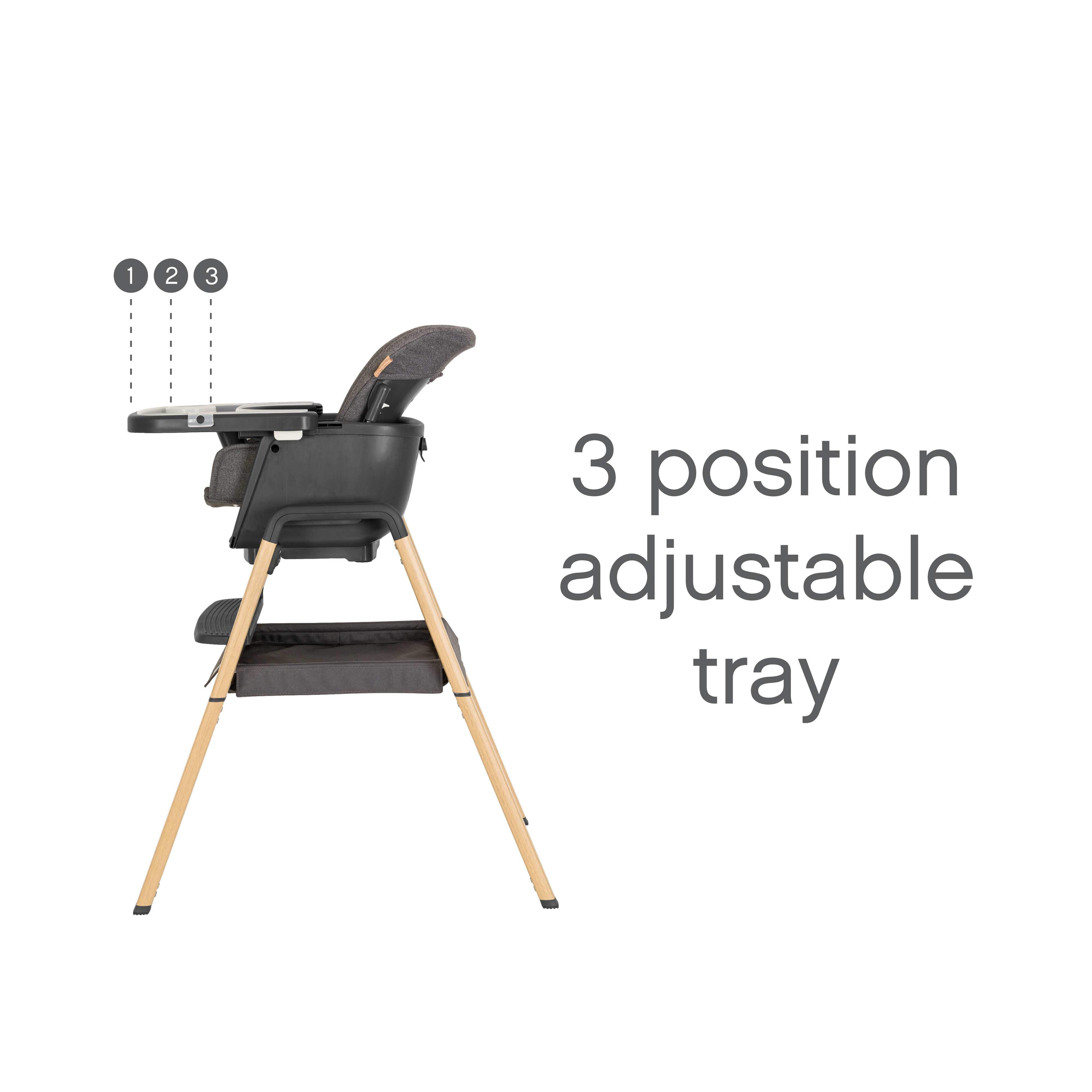 Tutti Bambini Nova Birth to 12 Years Complete Highchair Package - Grey/Oak - For Your Little One