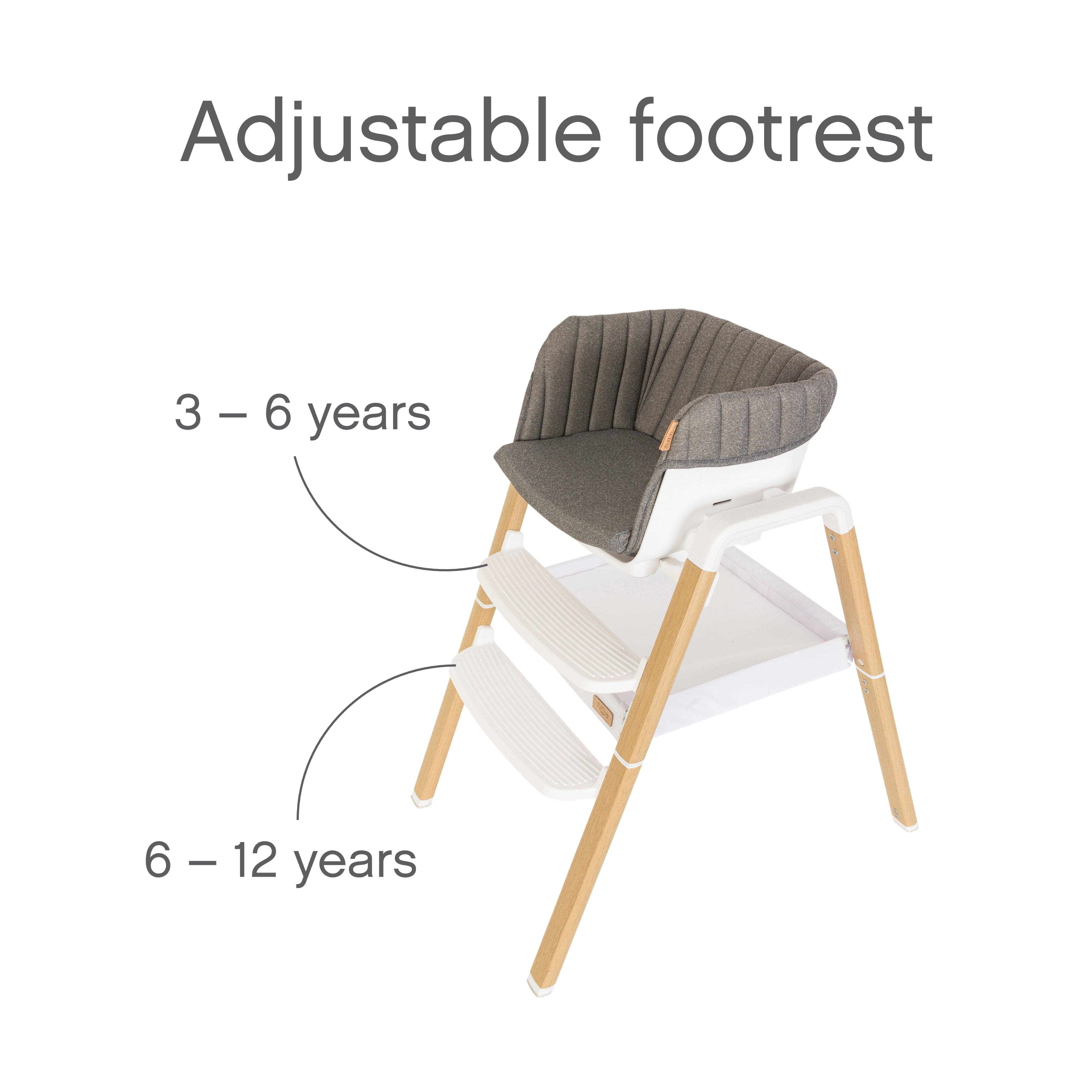 Tutti Bambini Nova Birth to 12 Years Complete Highchair Package - White/Oak - For Your Little One