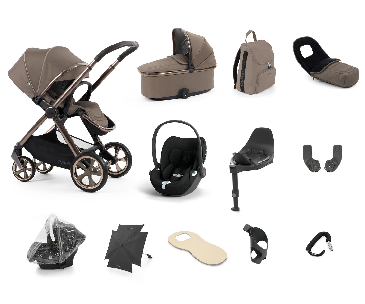 Babystyle Oyster 4 Ultimate 12 Piece Travel System Bundle - Mink