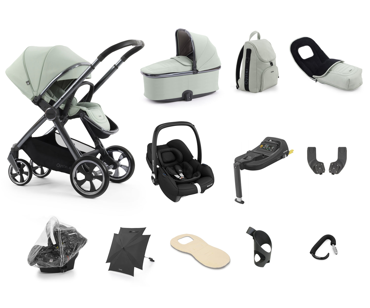 Babystyle Oyster 4 Ultimate 12 Piece Travel System Bundle - Pistachio
