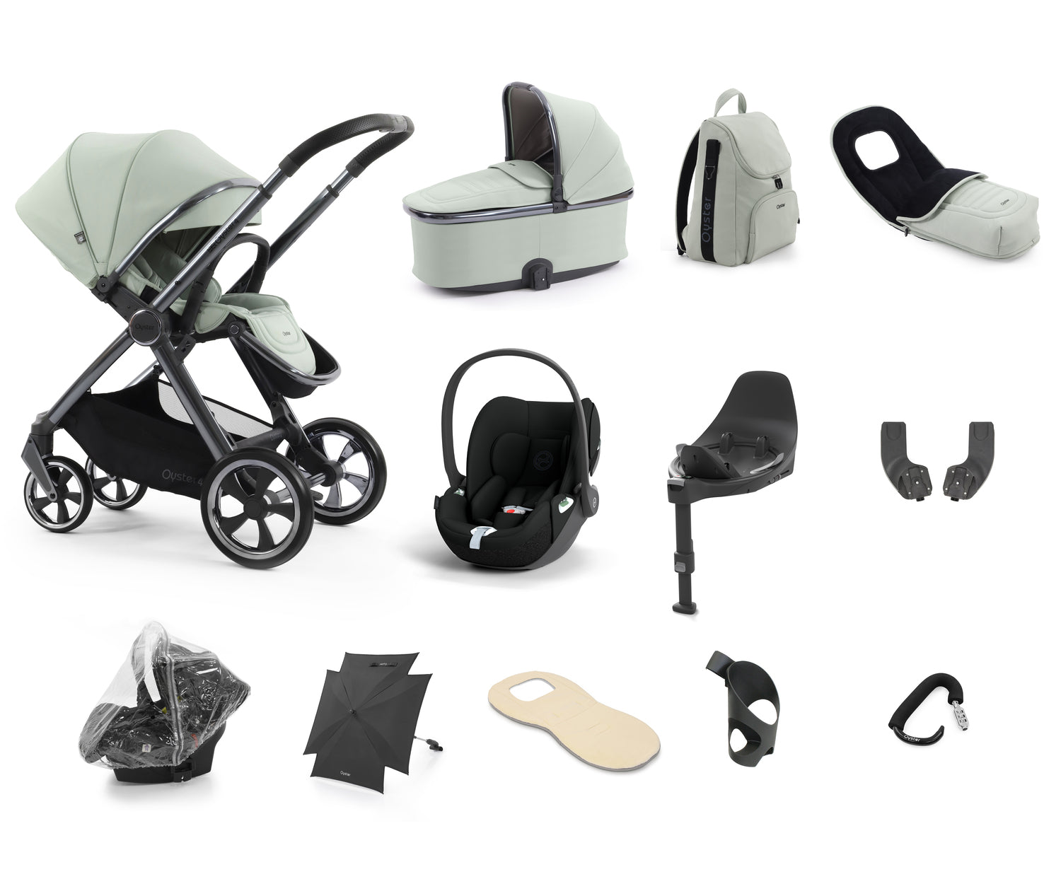 Babystyle Oyster 4 Ultimate 12 Piece Travel System Bundle - Pistachio