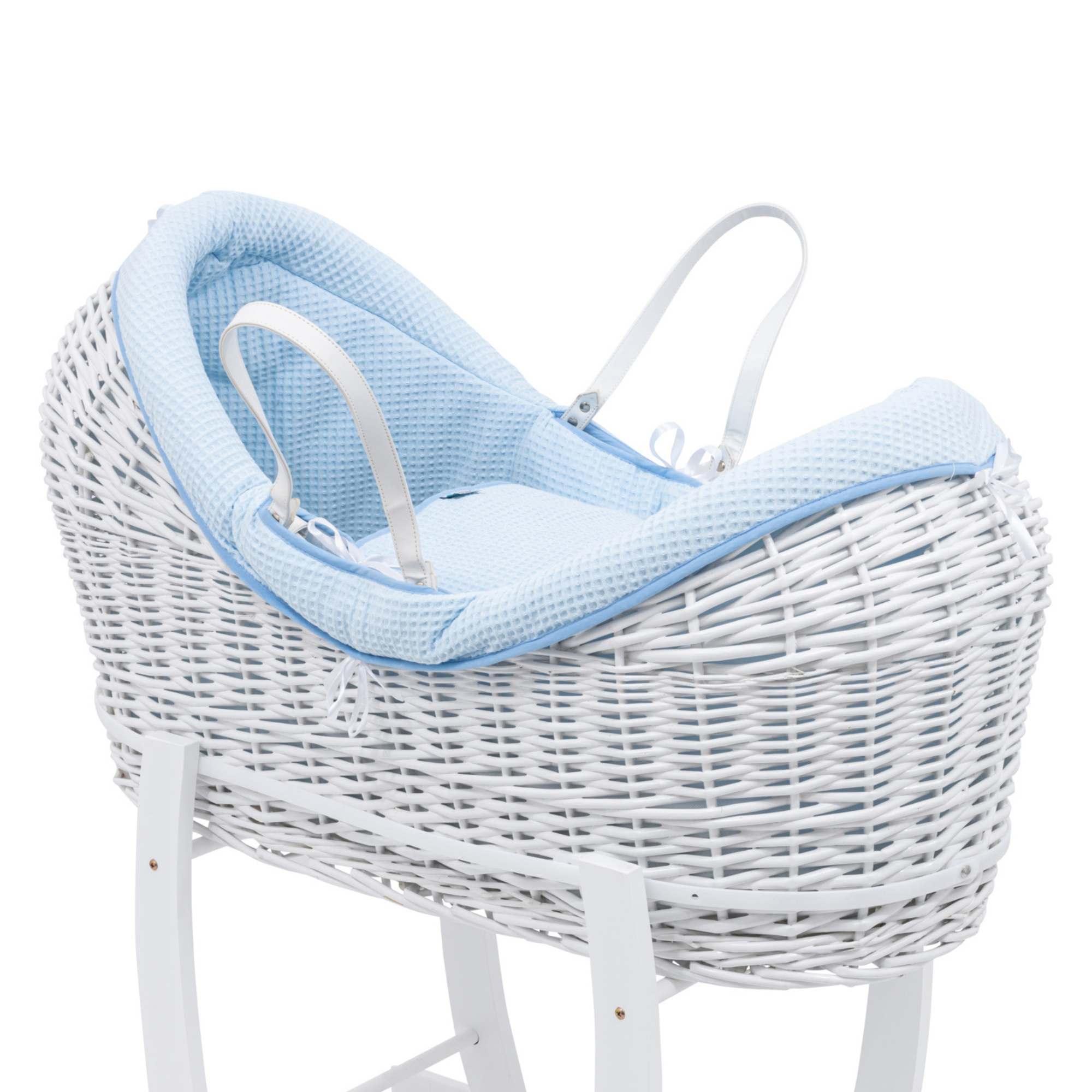 Pod Blue Waffle Moses Basket Bedding Set - For Your Little One