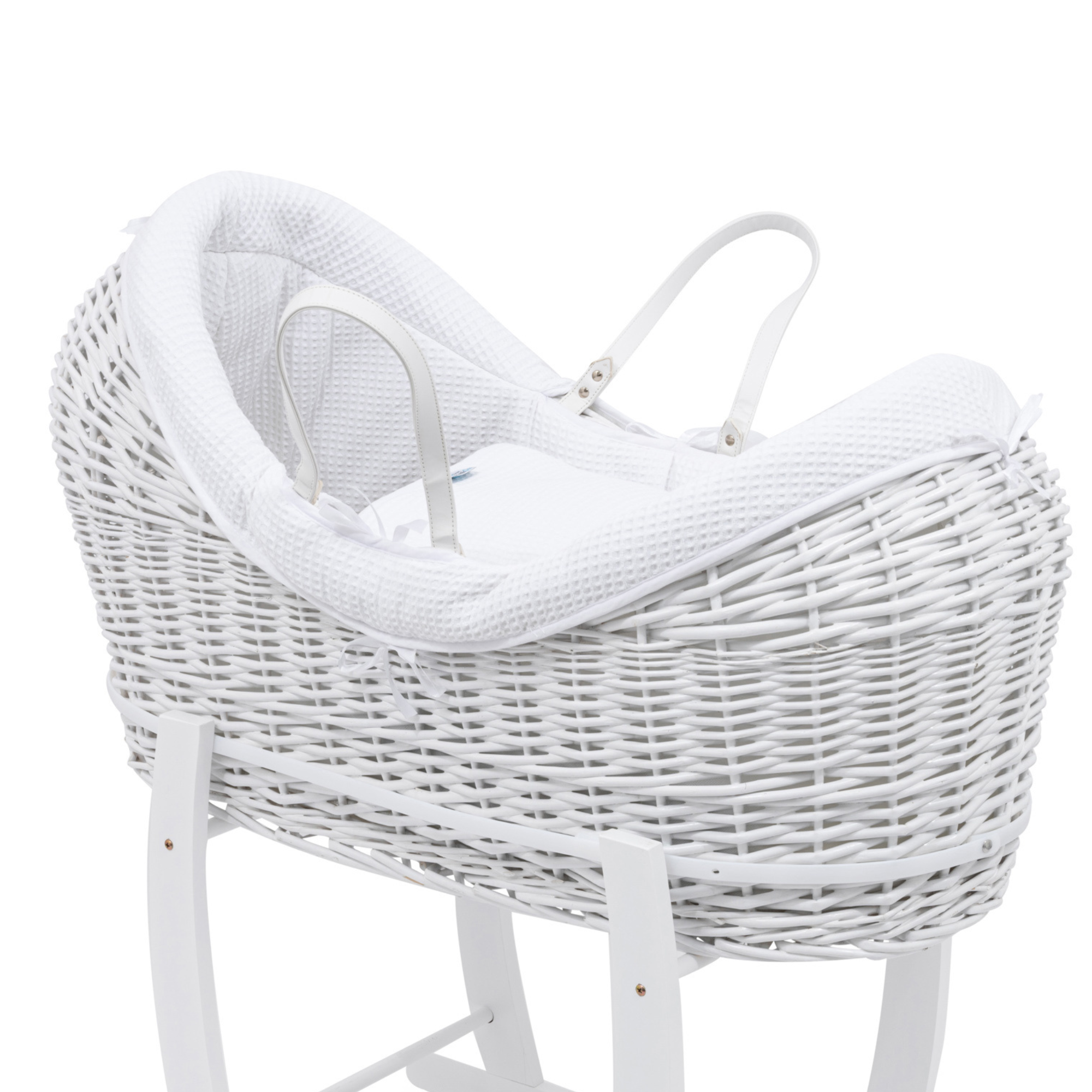 Pod White Waffle Moses Basket Bedding Set - For Your Little One