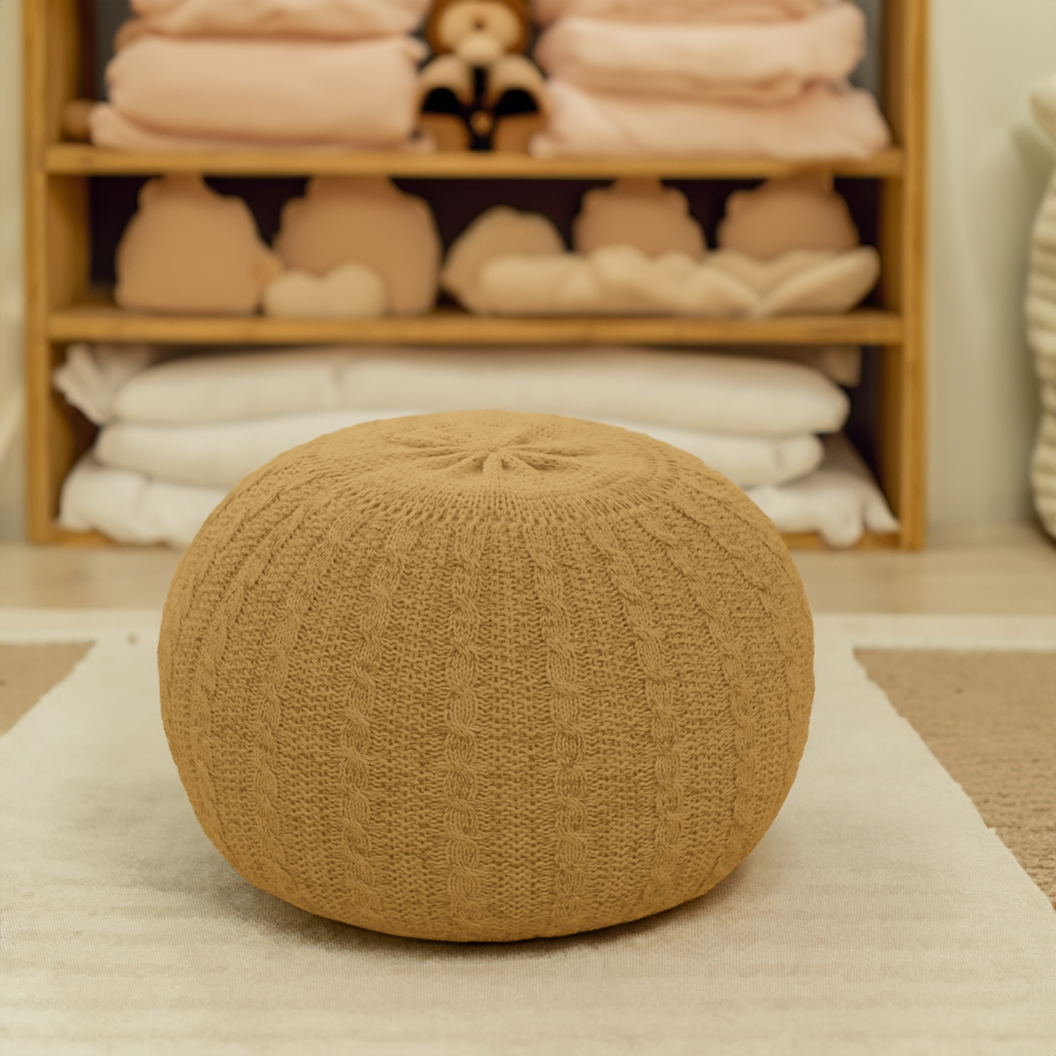 Tutti Bambini Knitted Pouffe - Ochre -  | For Your Little One