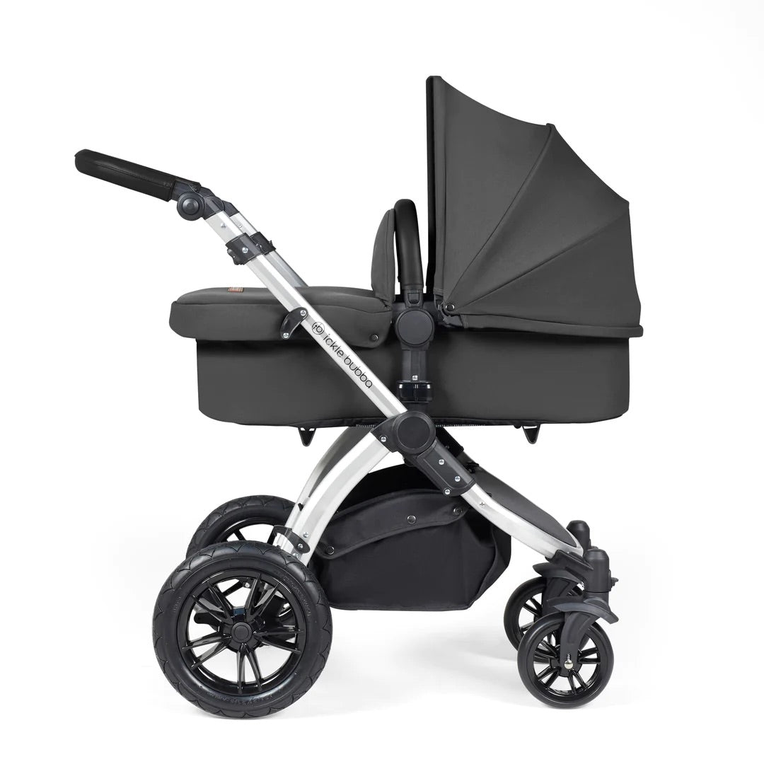 Ickle Bubba Stomp Luxe 2 in 1 Pushchair - Silver / Charcoal Grey / Black - For Your Little One