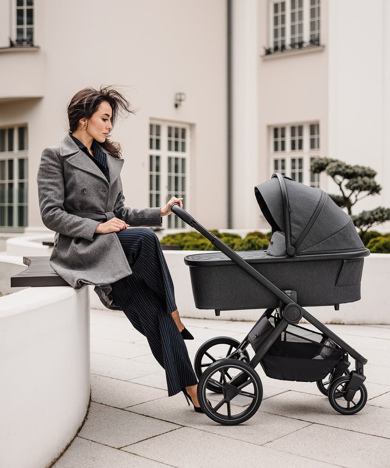 Venicci Tinum Edge 2 In 1 Pram Pushchair - Charcoal - For Your Little One