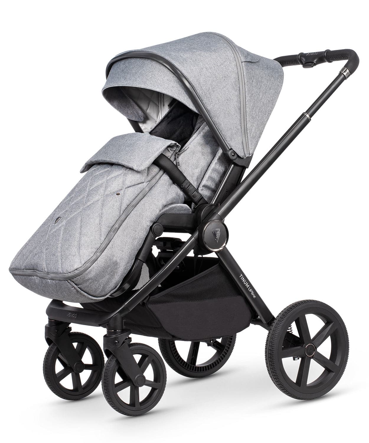 Venicci Tinum Upline 3 in 1 Travel System Bundle + Base - Classic Grey - For Your Little One