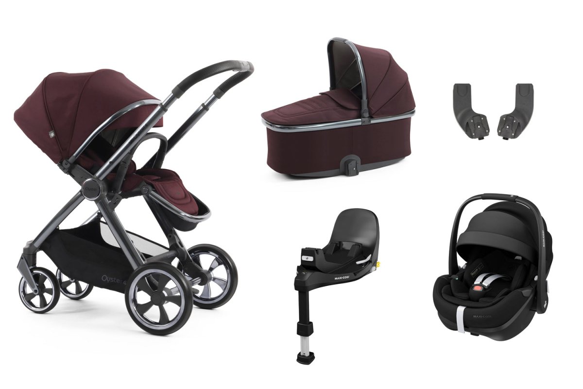 Babystyle Oyster 4 Essential 5 Piece Travel System Bundle - Mulberry - For Your Little One