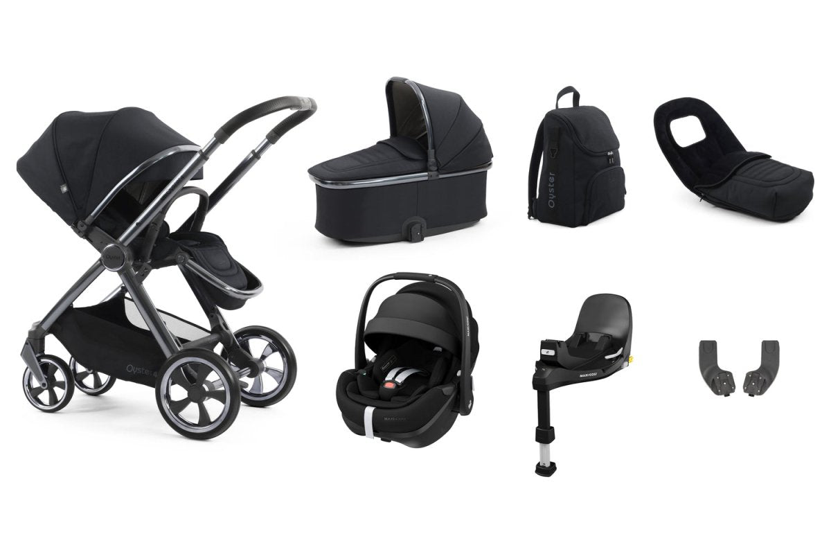 Babystyle Oyster 4 Luxury 7 Piece Travel System Bundle - Carbonite - For Your Little One