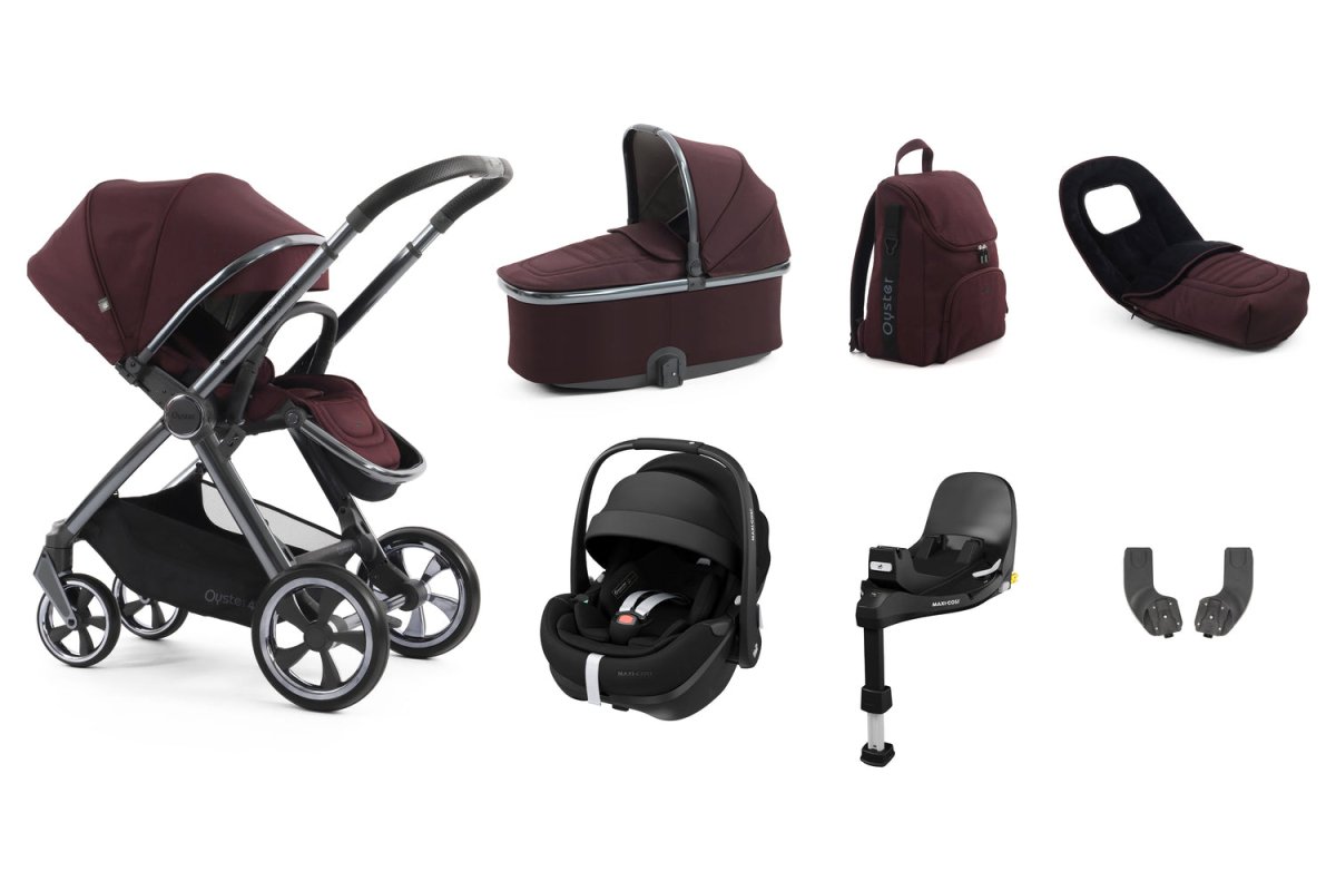Babystyle Oyster 4 Luxury 7 Piece Travel System Bundle - Mulberry - For Your Little One