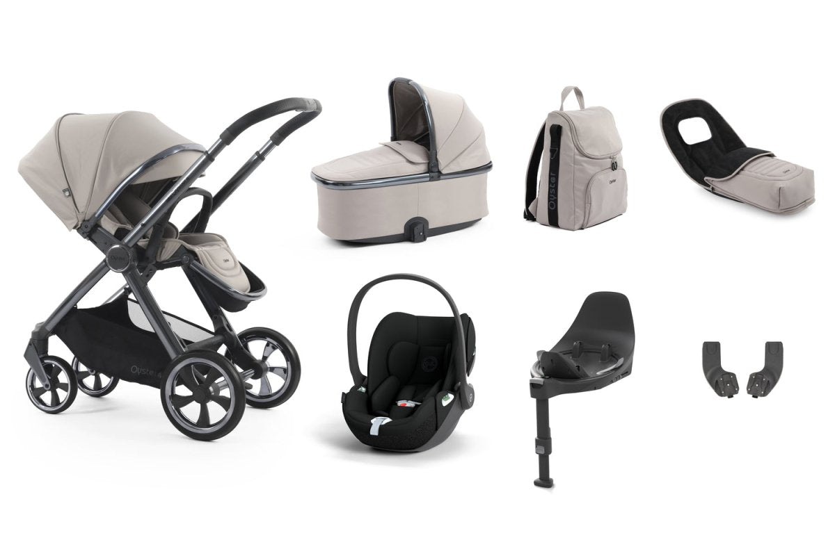 Babystyle Oyster 4 Luxury 7 Piece Travel System Bundle - Stone - For Your Little One