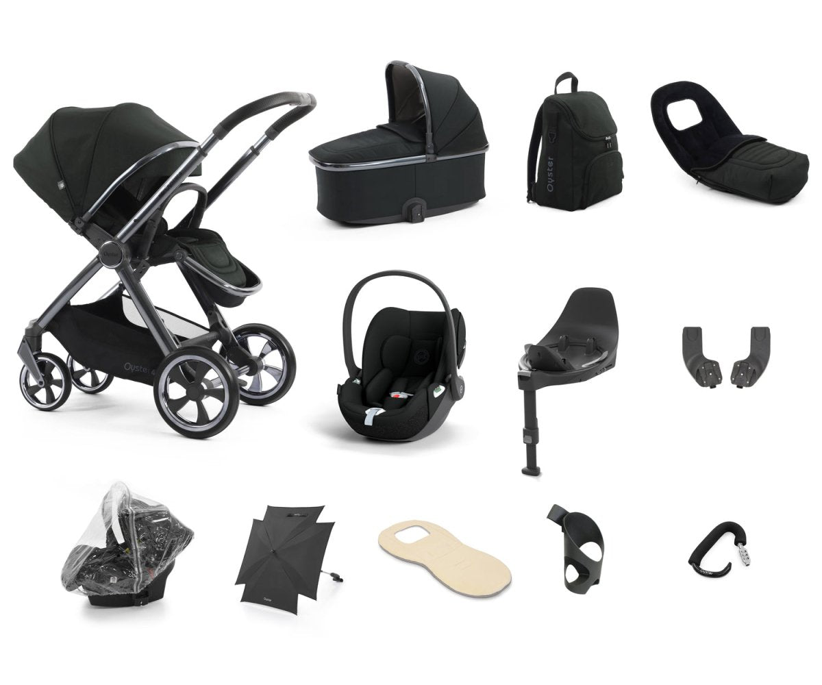 Babystyle Oyster 4 Ultimate 12 Piece Travel System Bundle - Black Olive - For Your Little One