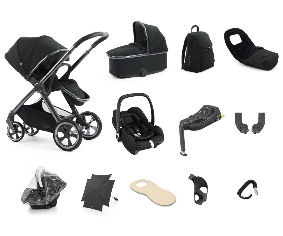 Babystyle Oyster 4 Ultimate 12 Piece Travel System Bundle - Black Olive - For Your Little One