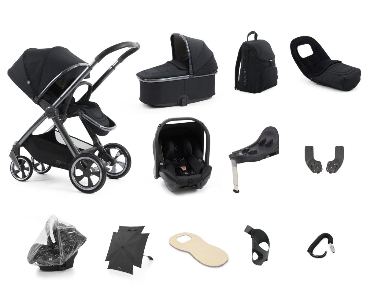 Babystyle Oyster 4 Ultimate 12 Piece Travel System Bundle - Carbonite - For Your Little One