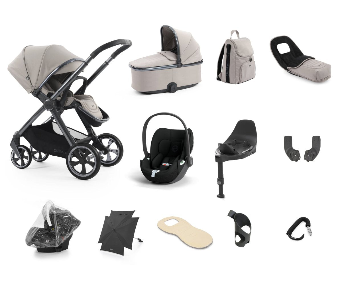 Babystyle Oyster 4 Ultimate 12 Piece Travel System Bundle - Stone - For Your Little One
