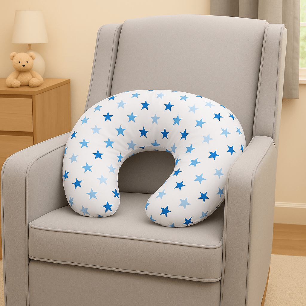 Breast Feeding Maternity Nursing Pillow - Little Star Blue - For Your Little One