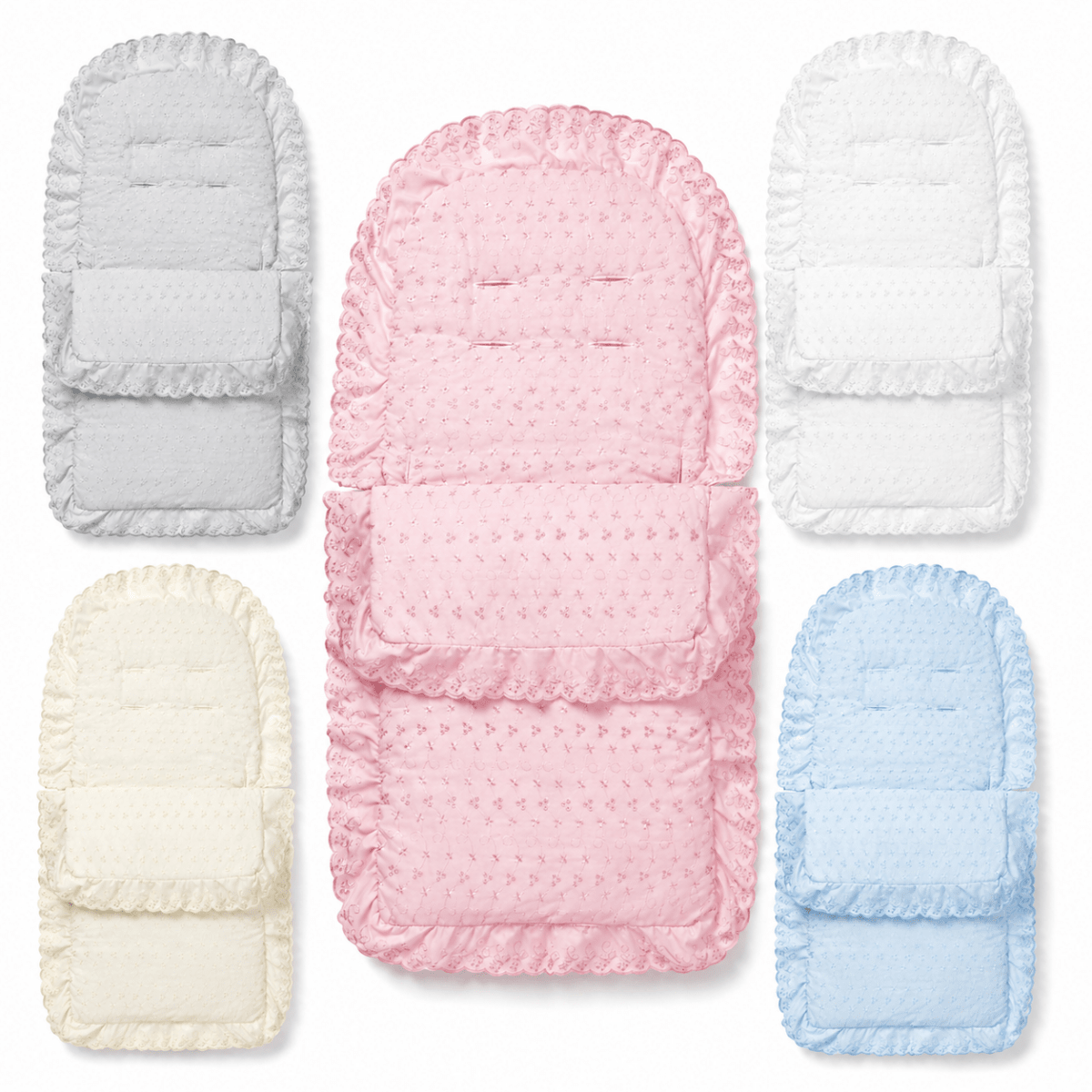 bugaboo footmuff white Bugaboo Broderie Anglaise Footmuff | Cosy Toes